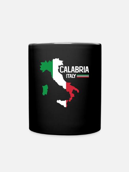Calabre Italie Calabre Carte Région Italie - Mug uni - noir