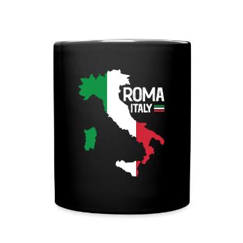 Roma Italie Rome Carte Régions Italie - Mug uni - noir - Devant