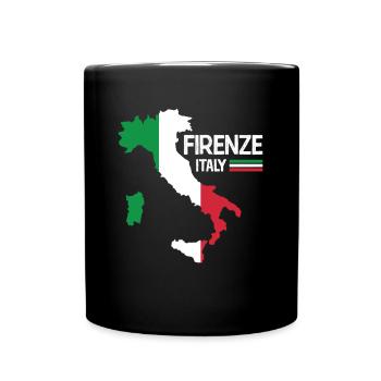 Firenze Italie Florence Carte Régions Italie - Mug uni - noir - Devant
