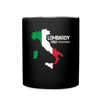 Lombardy Italy Lombardei Landkarte Region Italien - Tasse einfarbig - Schwarz - Vorne