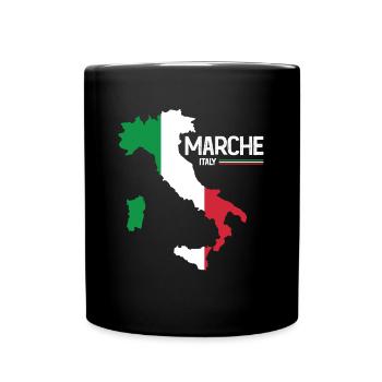 Marches Italie Marches Carte Régions Italie - Mug uni - noir - Devant