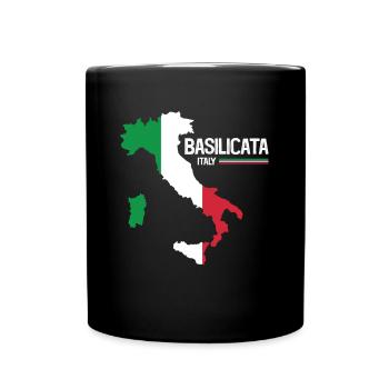 Basilicata Italy Landkarte Regionen Italien - Tasse einfarbig - Schwarz - Vorne