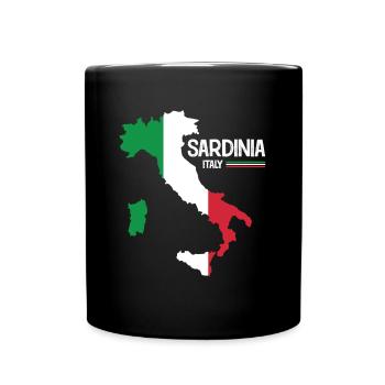 Sardaigne Italie Sardaigne Carte Région Italie - Mug uni - noir - Devant