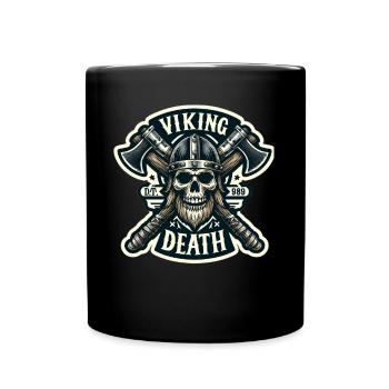Viking Death Wikinger Totenkopf Krieger Axt - Tasse einfarbig - Schwarz - Vorne