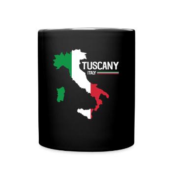 Tuscany Italy Tuscany Map Region Italy - Full Colour Mug - black - Front