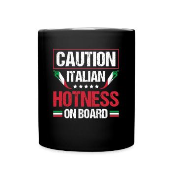 Italian Hotness On Board Italy Nationality - Full Colour Mug - black - Front