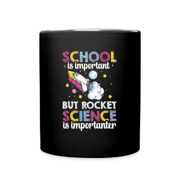 École d’ingénieurs aérospatiaux Important Rocket Science - Mug uni - noir - Devant