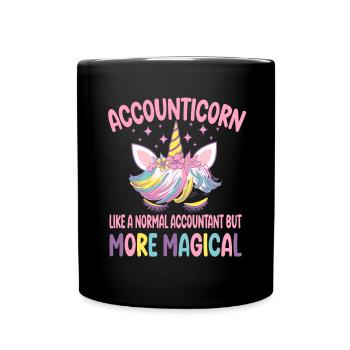 Accounticorn comme un comptable normal Cadeaux - Mug uni - noir - Devant