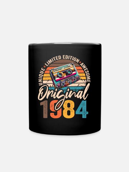 Vintage Né 1984 Anniversaire Original 1984 - Mug uni - noir