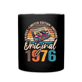 Vintage geboren 1976 Geburtstag Original 1976 - Tasse einfarbig - Schwarz - Vorne