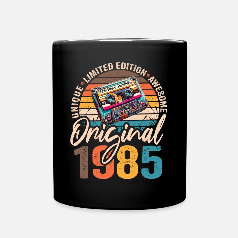 Vintage geboren 1985 Geburtstag Original 1985 - Tasse einfarbig - Schwarz