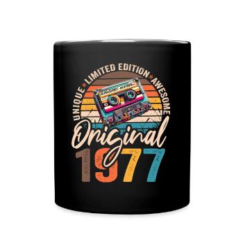 Vintage né 1977 anniversaire Original 1977 - Mug uni - noir - Devant