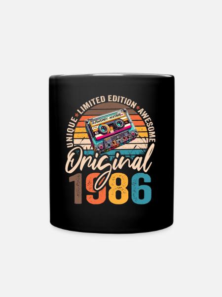 Vintage Born 1986 Anniversaire Original 1986 - Mug uni - noir