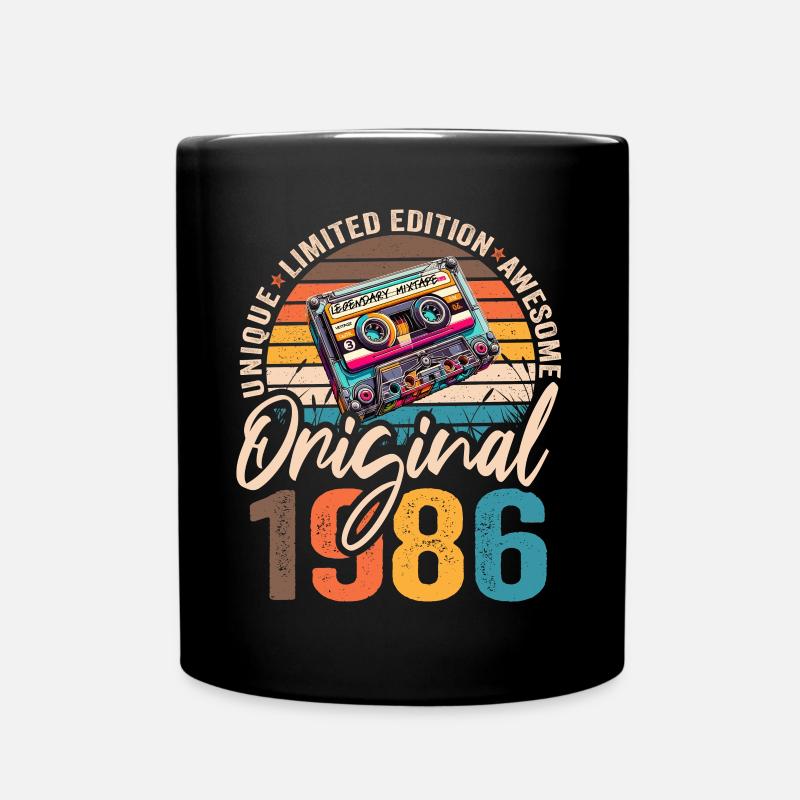 Vintage Born 1986 Anniversaire Original 1986 - Mug uni - noir