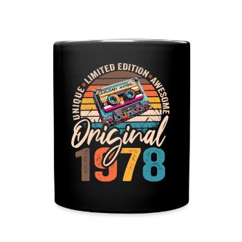 Vintage Born 1978 Birthday Original 1978 - Full Colour Mug - black - Front