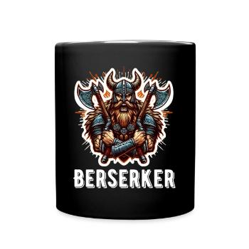 Berserker Norseman Viking Warrior Valhalla - Full Colour Mug - black - Front
