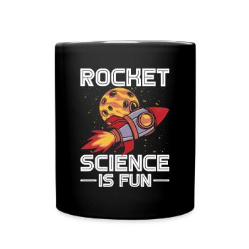 La science des fusées est amusante Vaisseau spatial de navette spatiale - Mug uni - noir - Devant