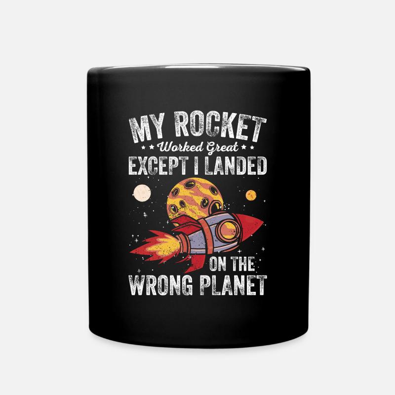 Raumschiff Kosmonaut Raumfahrer Astrophysiker - Tasse einfarbig - Schwarz