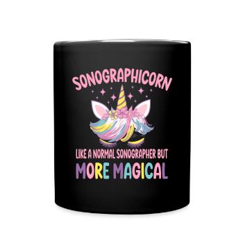 Sonographicorn like a normal Sonographist gifts - Full Colour Mug - black - Front