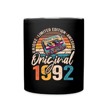 born 1992 Birthday Original vintage 1992 - Full Colour Mug - black - Front