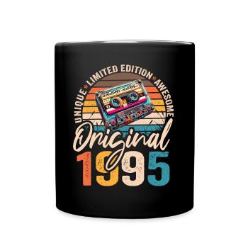 Vintage geboren 1995 Geburtstag Original 1995 - Tasse einfarbig - Schwarz - Vorne
