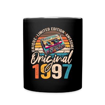 Vintage geboren 1997 Geburtstag Original 1997 - Tasse einfarbig - Schwarz - Vorne