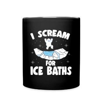 Eau glacée je crie pour les bains de glace idée cadeau - Mug uni - noir - Devant