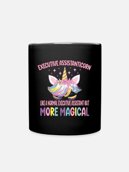 Assistante de directionicorne comme une assistante normale - Mug uni - noir