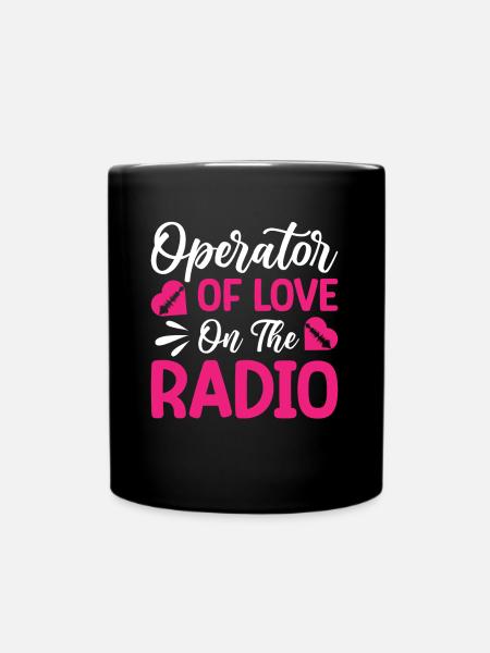 Radio Moderator Valentinstag Operator Love Radio - Tasse einfarbig - Schwarz