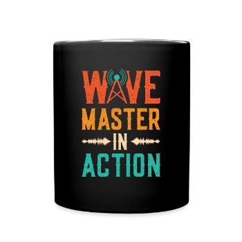 Wave Master In Action Spruch - Programmsprecher - Tasse einfarbig - Schwarz - Vorne