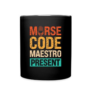 Radio Moderator Vintage Morse Code Experte - Tasse einfarbig - Schwarz - Vorne