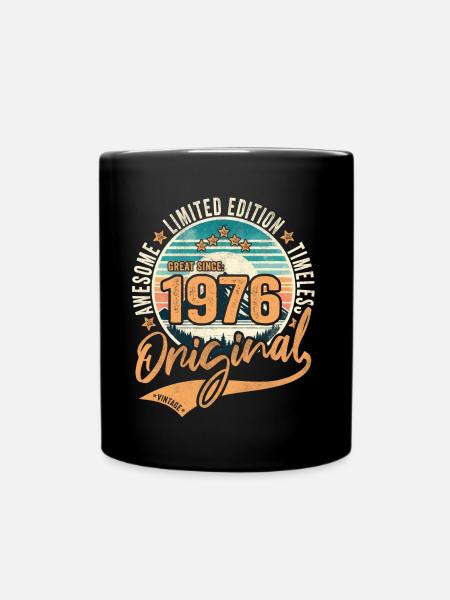 Jahrgang 1976 48.Geburtstag Original 1976 - Tasse einfarbig - Schwarz