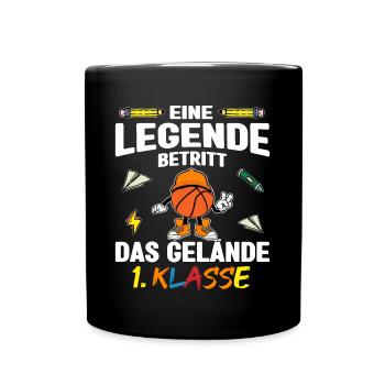 Bye Kindergarten Basketball Kita Abgänger Junge - Tasse einfarbig - Schwarz - Vorne