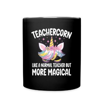 Teachercorn comme un professeur normal Cadeaux de tuteur - Mug uni - noir - Devant