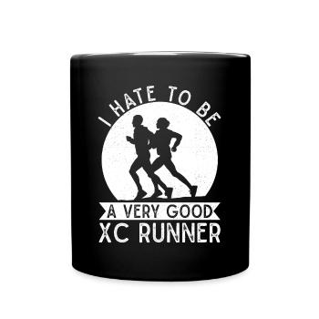 Design de coureur de cross-country - Entraîneur XC - Course à pied - Mug uni - noir - Devant