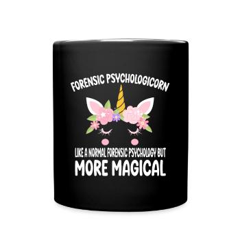 Forensic Psychologicorn like a normal Psychologist - Full Colour Mug - black - Front