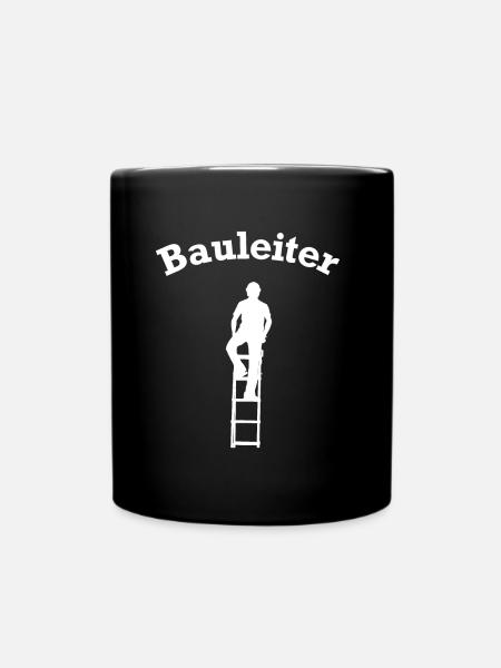 Bauleiter Baustelle Baustellen lustig - Tasse einfarbig - Schwarz