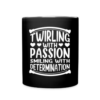 Bâton virevoltant avec passion Bâton Twirler Cadeaux - Mug uni - noir - Devant