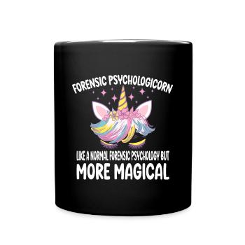 Psychologue médico-légal comme un psychologue normal - Mug uni - noir - Devant