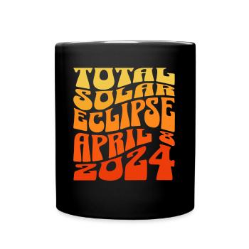 Solar Eclipse April 2024 - Full Colour Mug - black - Front