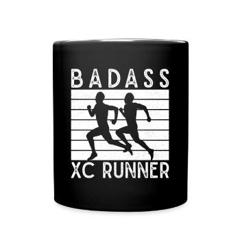 Design de coureur de cross-country - Entraîneur XC - Course à pied - Mug uni - noir - Devant