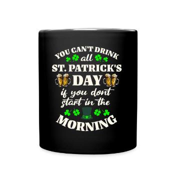 Bière de la Saint-Patrick - Mug uni - noir - Devant