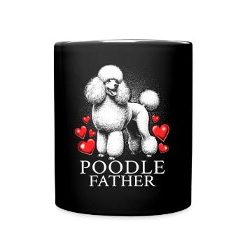 Poodle Father - Tasse einfarbig - Schwarz - Vorne