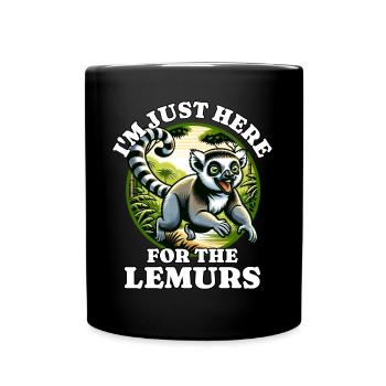 Lemur Madagascar Lemuren - Tasse einfarbig - Schwarz - Vorne