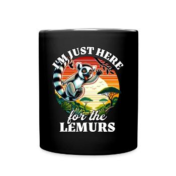 Lémuriens - Mug uni - noir - Devant
