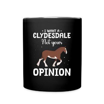 Clydesdale cavalier - Mug uni - noir - Devant