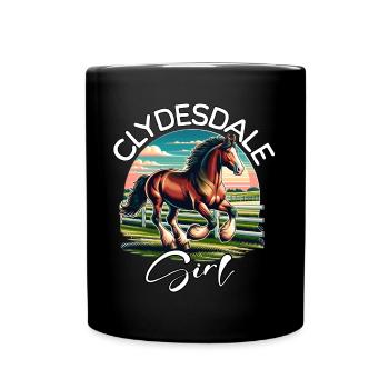 Cadeau de Clydesdale - Mug uni - noir - Devant