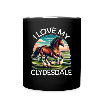 L’amour de Clydesdale - Mug uni - noir - Devant