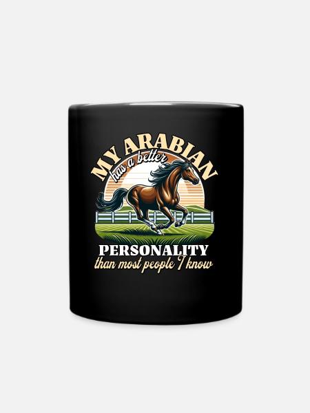 Araber Reiterin - Tasse einfarbig - Schwarz