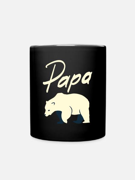 Papa ours - Mug uni - noir